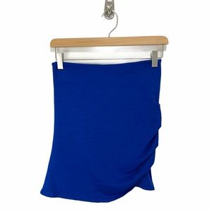 Aritzia Wilfred Free Cobalt Blue Ruched Mini Skirt